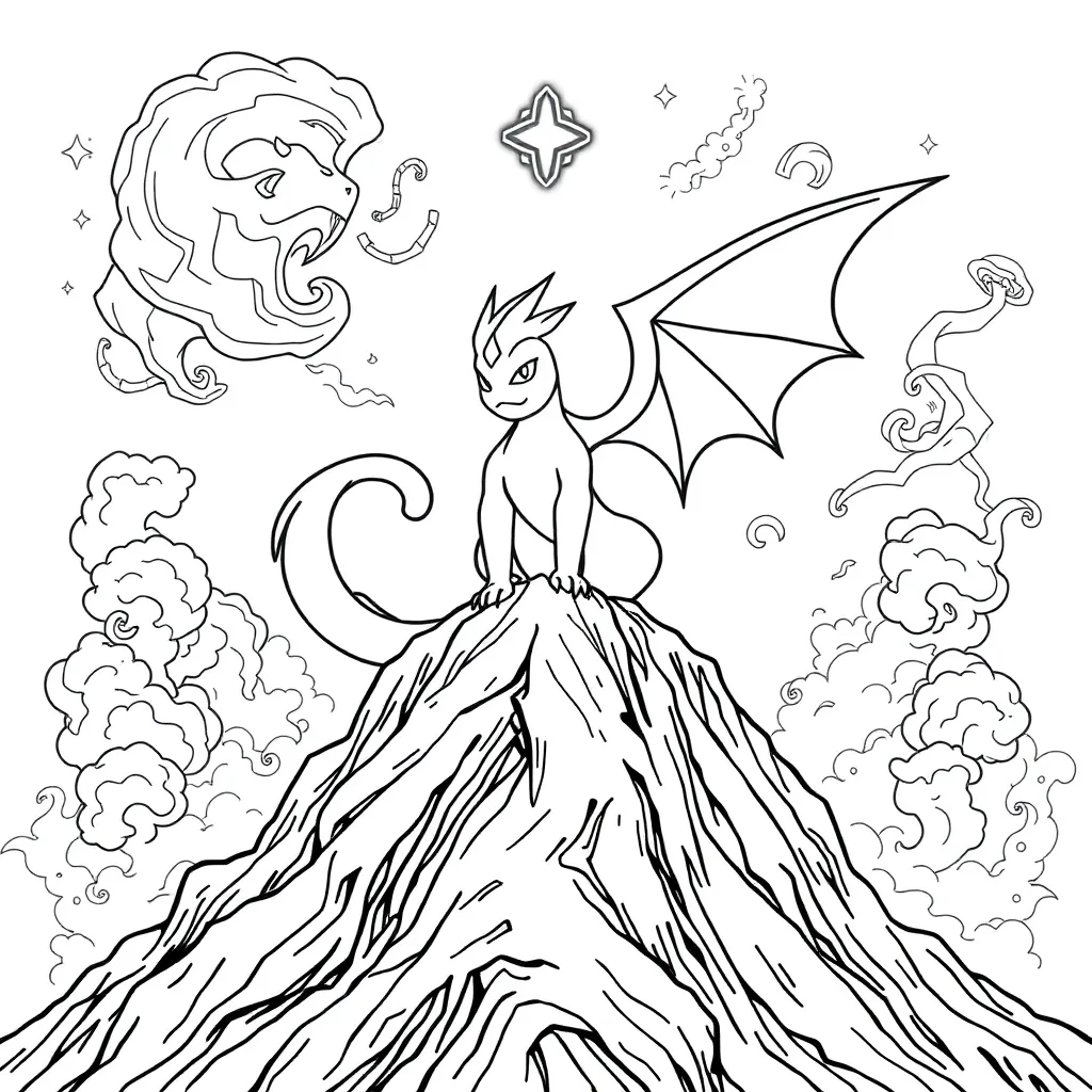 Legendary Pokemon coloring page