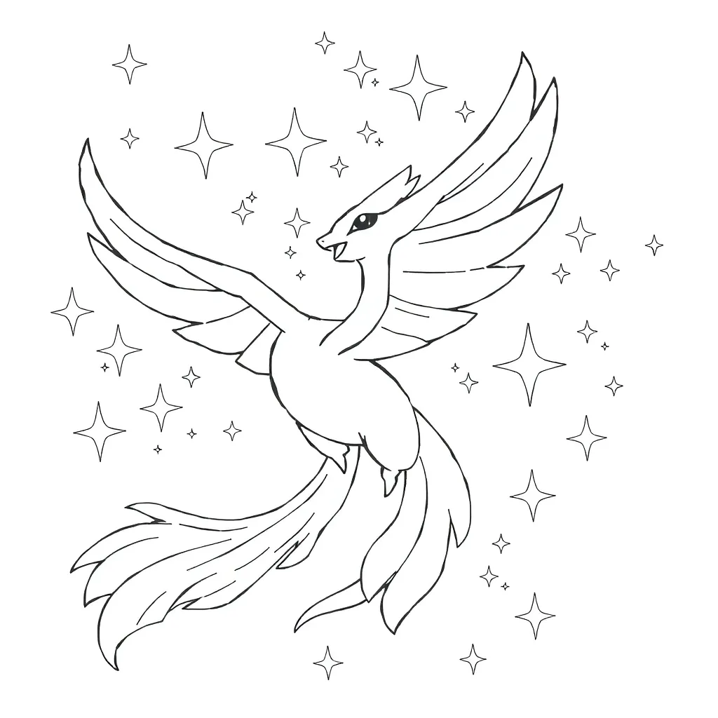 Legendary Pokemon coloring page