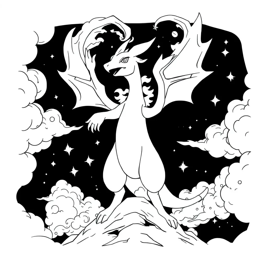 Legendary Pokemon coloring page