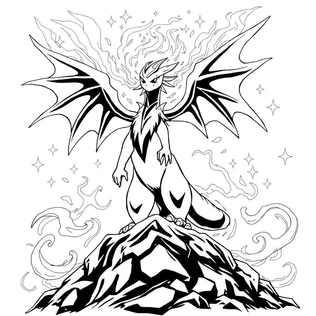 Legendary Pokemon coloring page