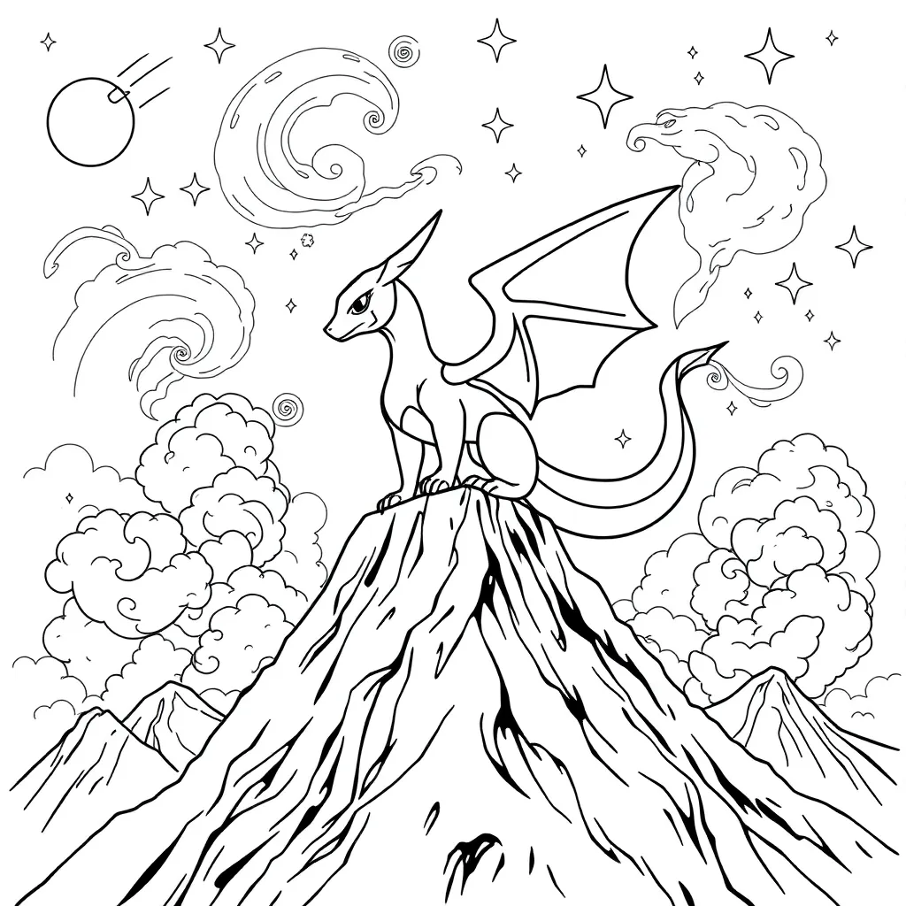Legendary Pokemon coloring page