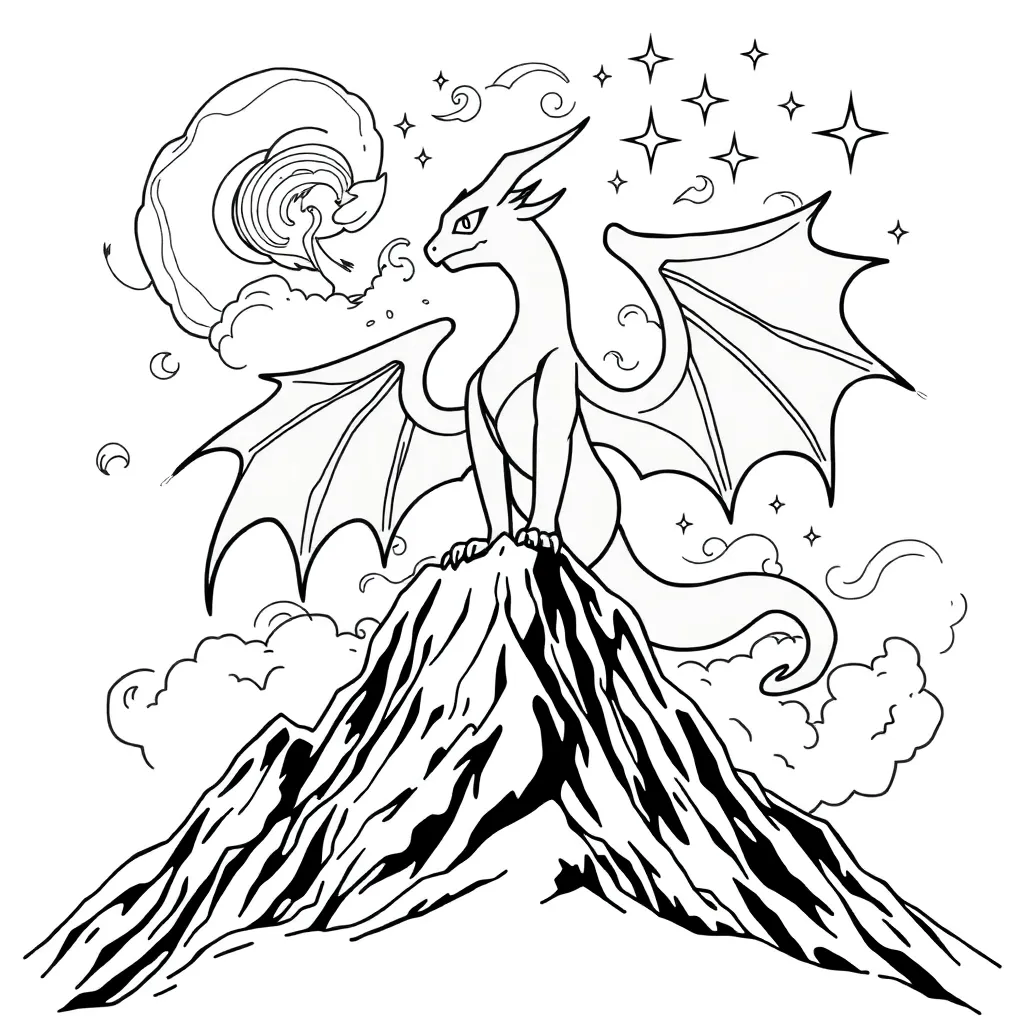 Legendary Pokemon coloring page