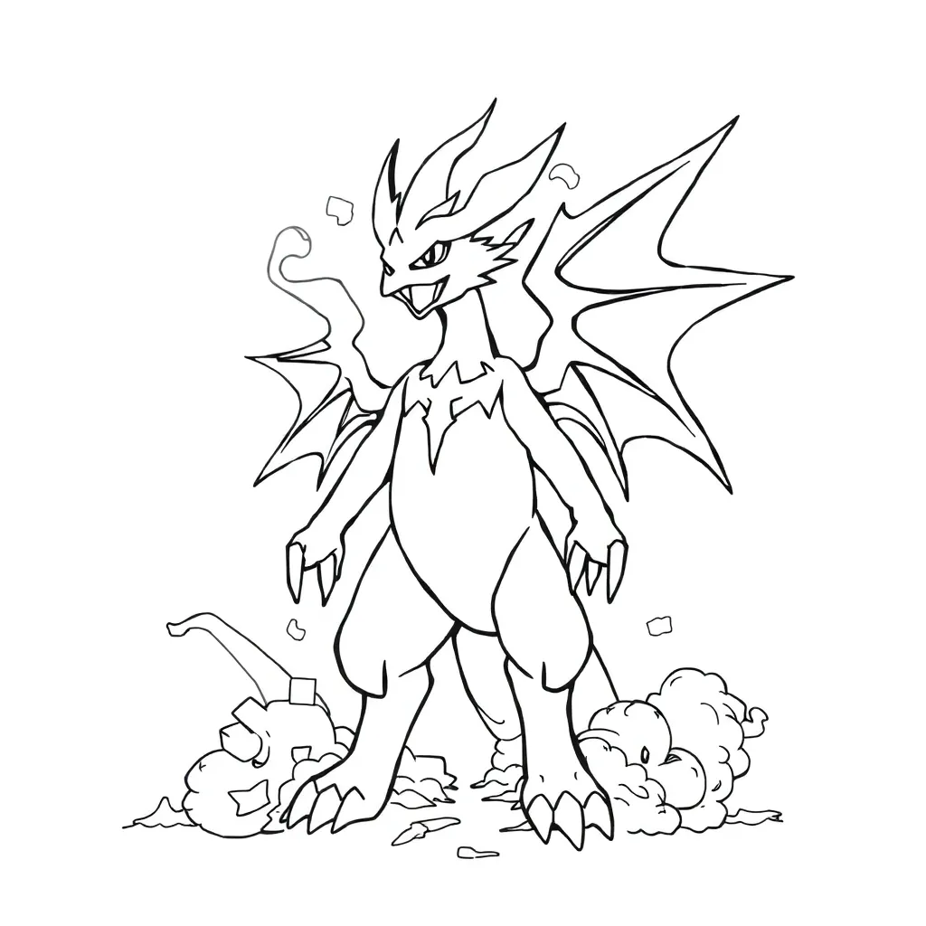 Legendary Pokemon coloring page