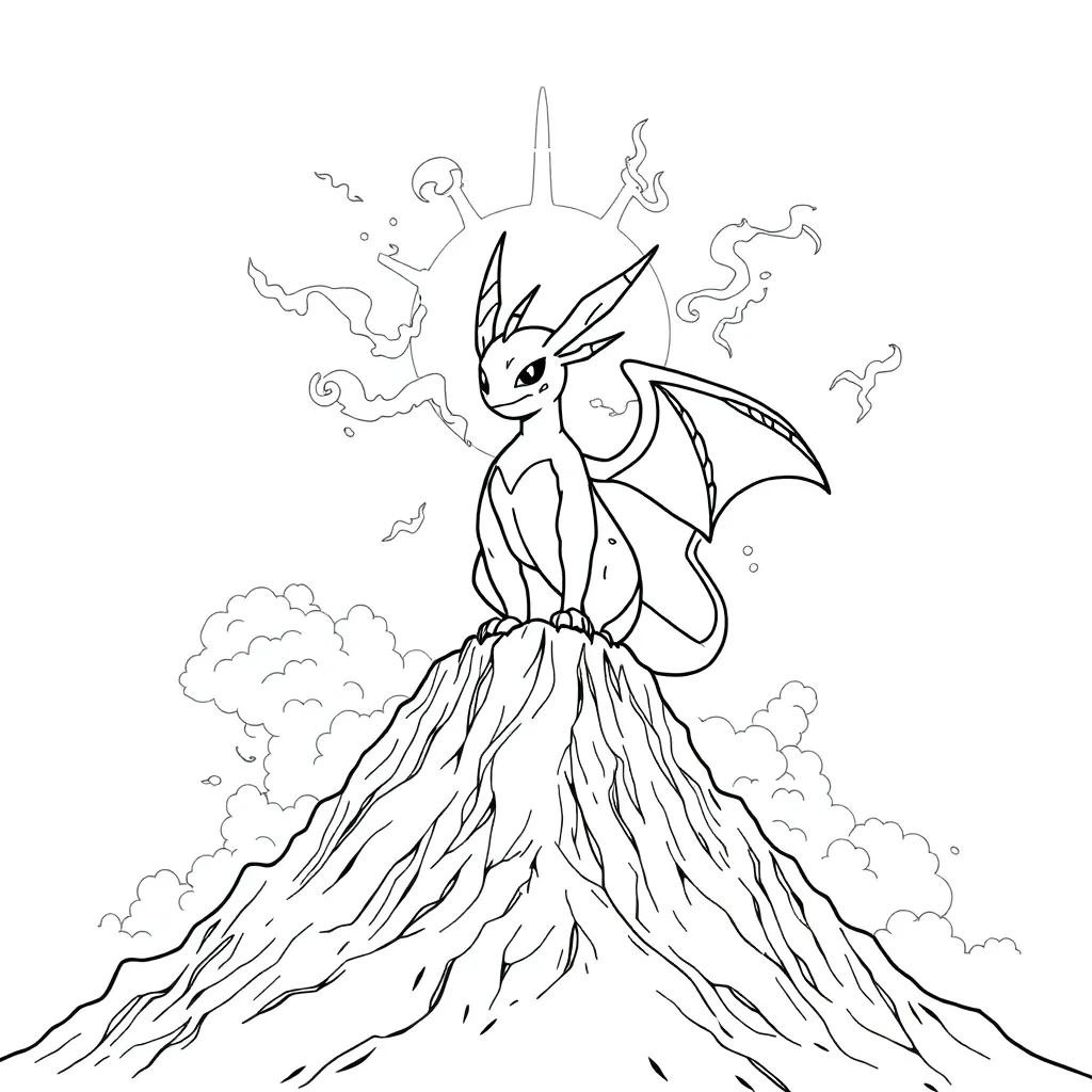 Legendary Pokemon coloring page