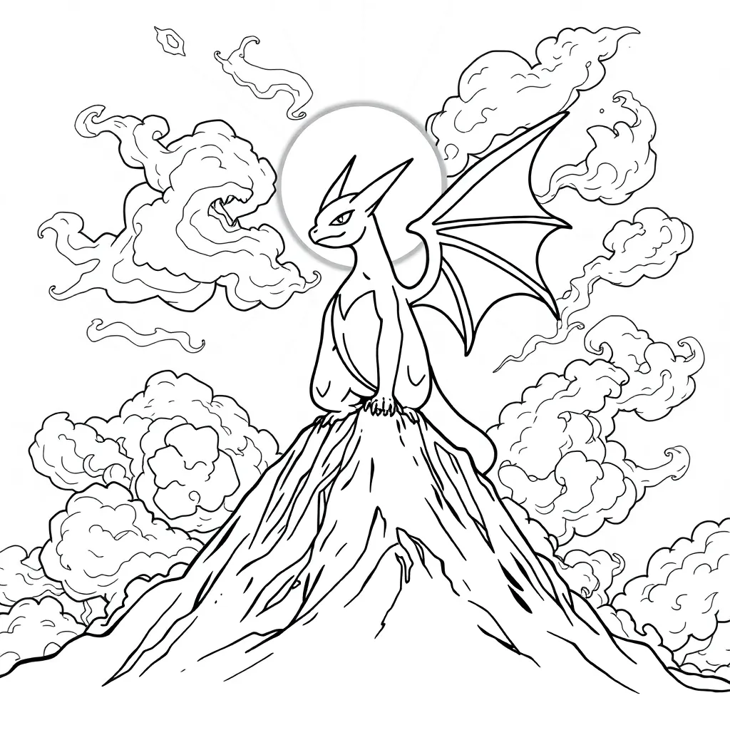 Legendary Pokemon coloring page