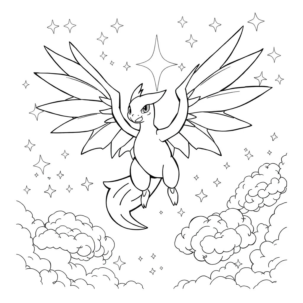 Legendary Pokemon coloring page