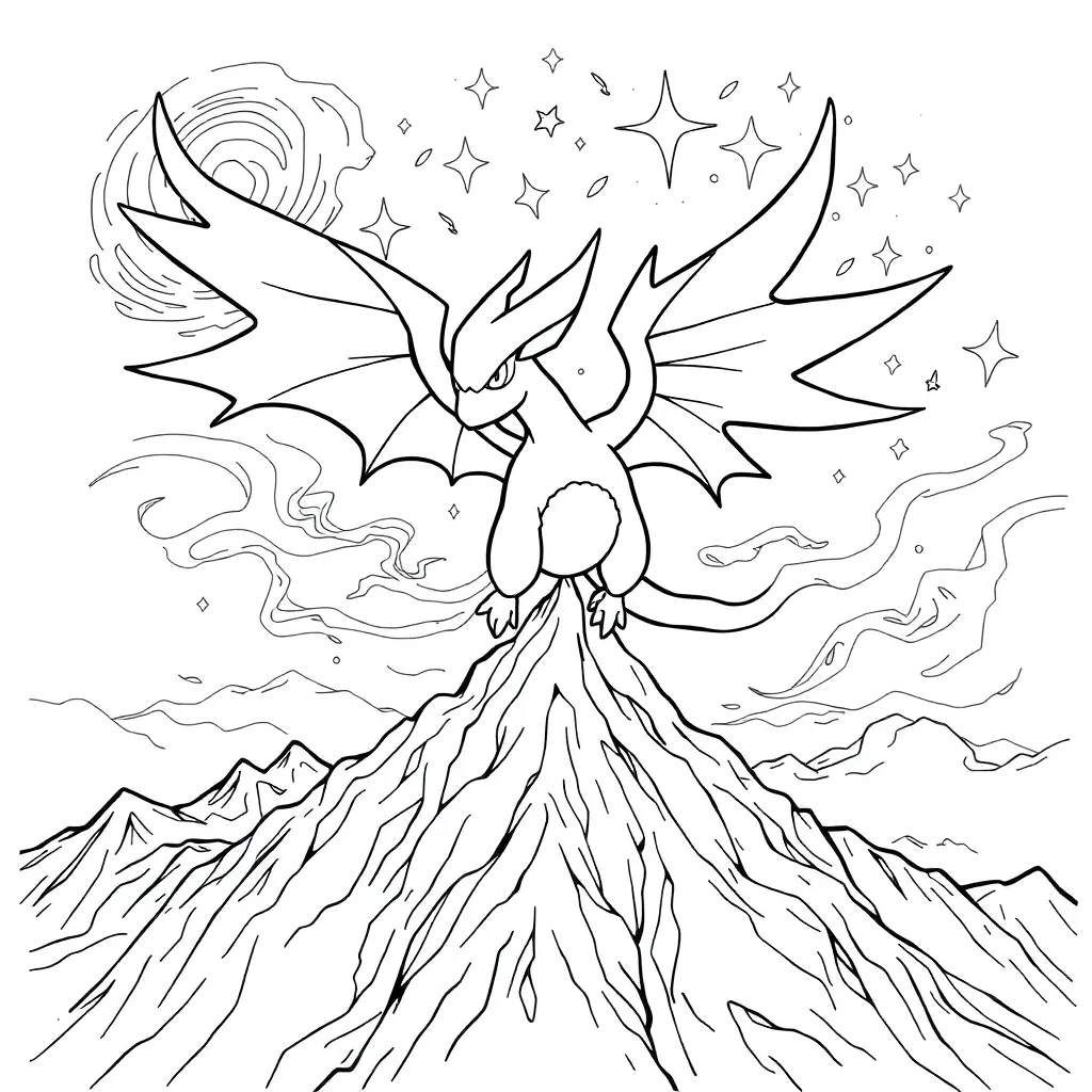 Legendary Pokemon coloring page