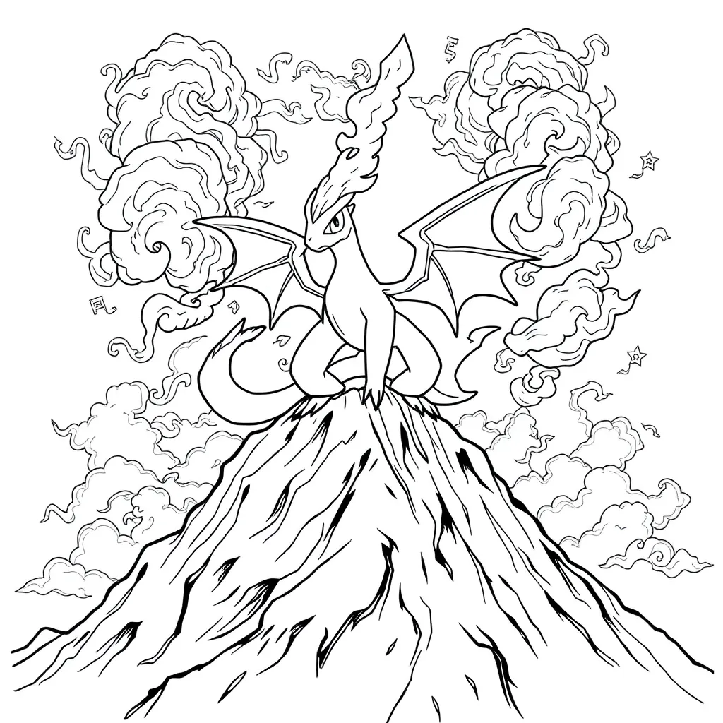Legendary Pokemon coloring page