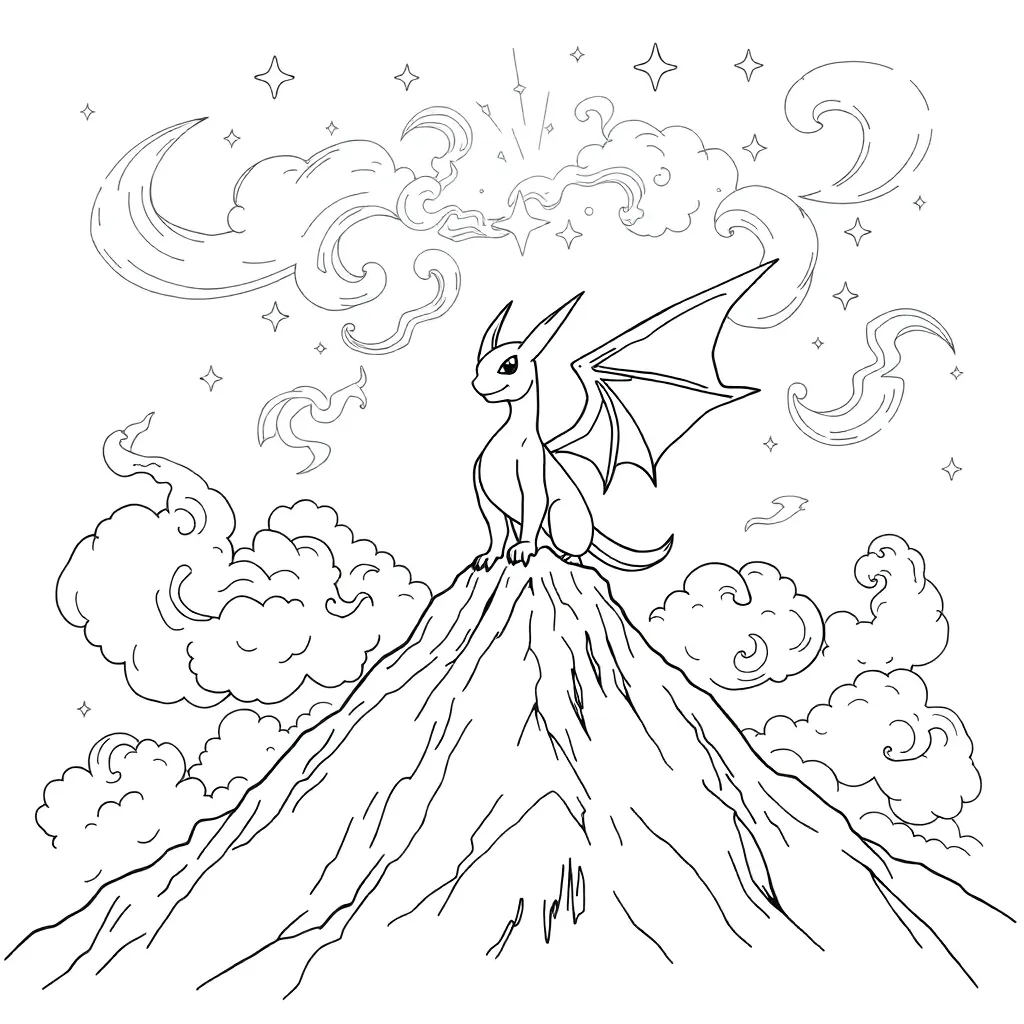 Legendary Pokemon coloring page