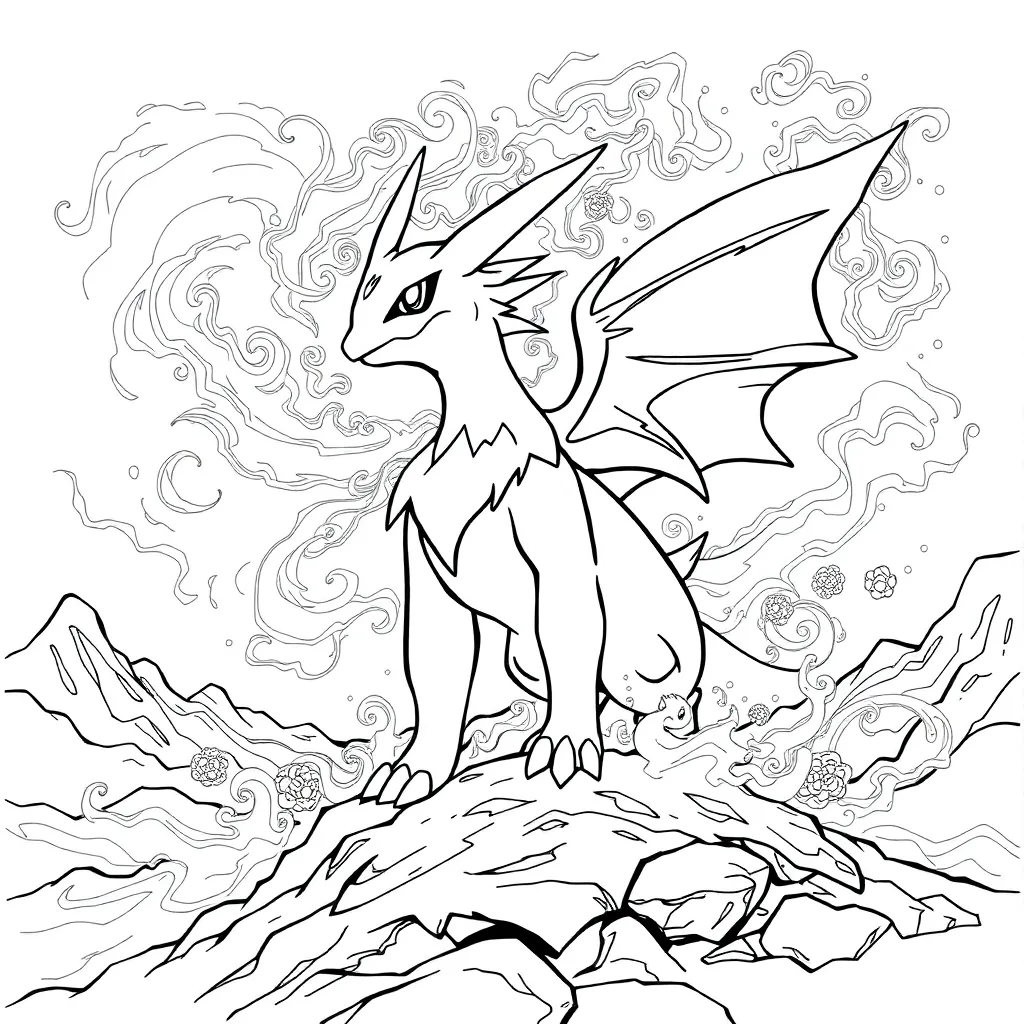 Legendary Pokemon coloring page