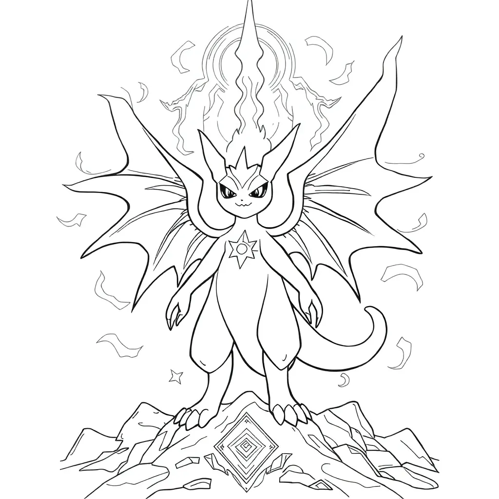 Legendary Pokemon coloring page