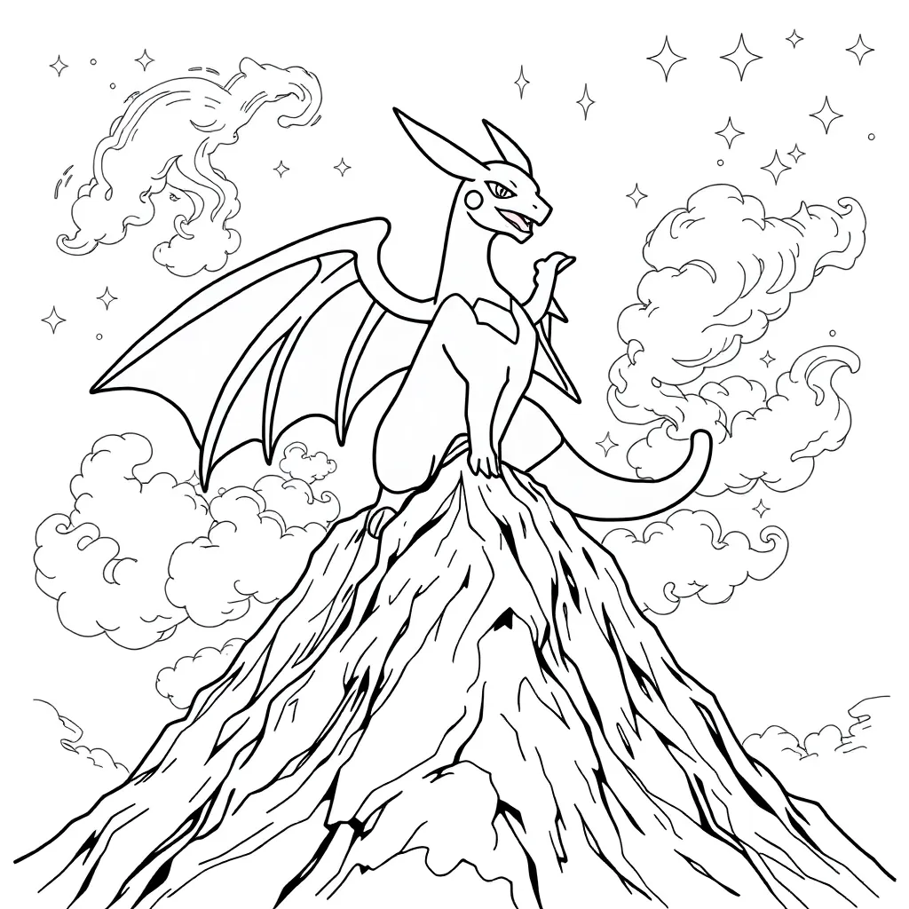 Legendary Pokemon coloring page