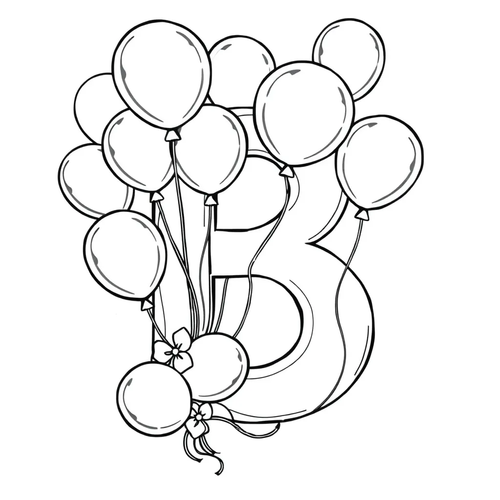 Letter B coloring page