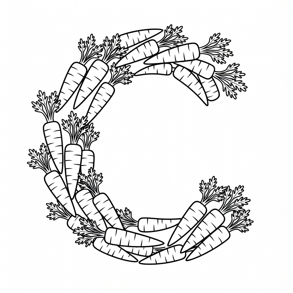 Letter C coloring page