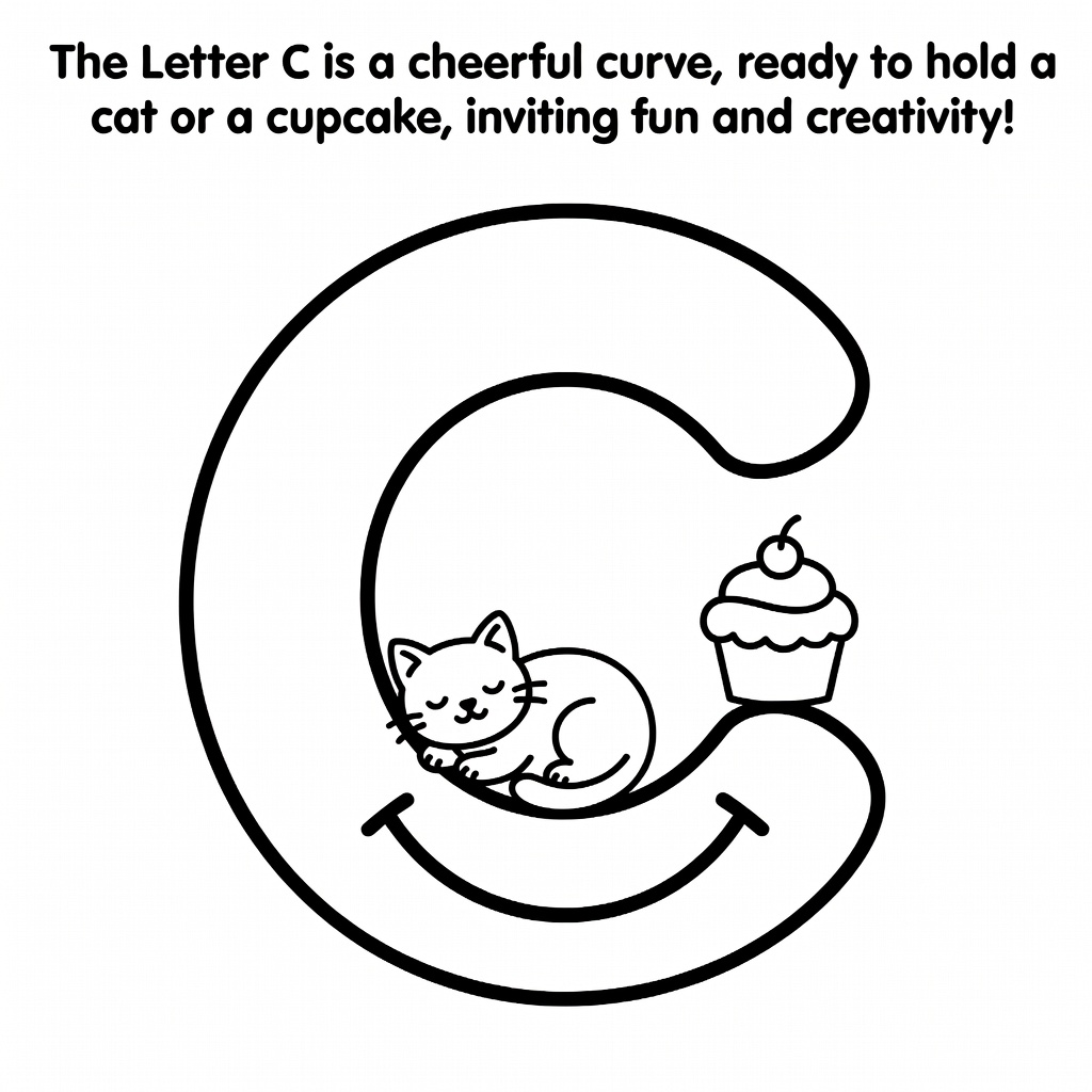 Letter C coloring page