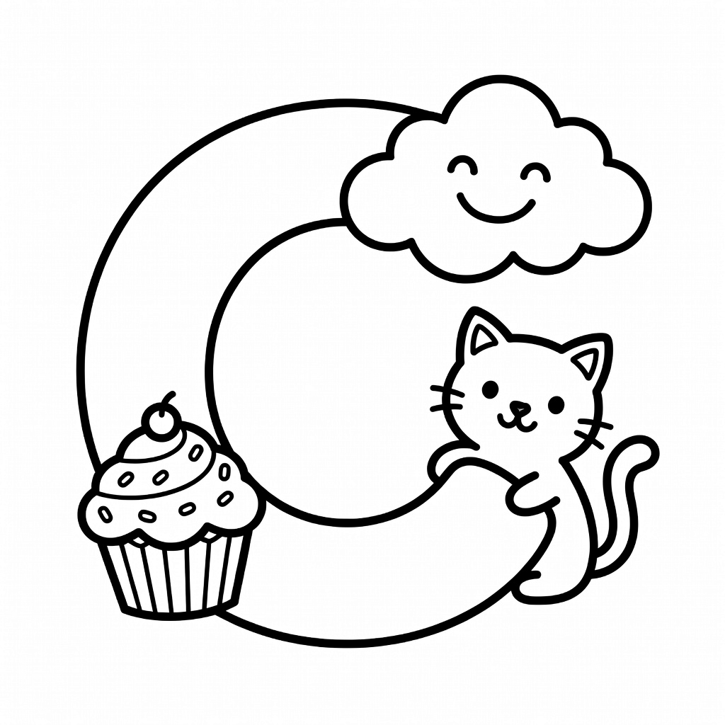Letter C coloring page