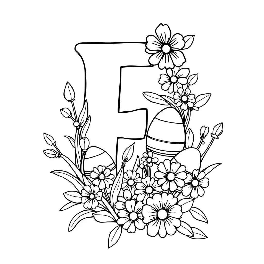 Letter E coloring page
