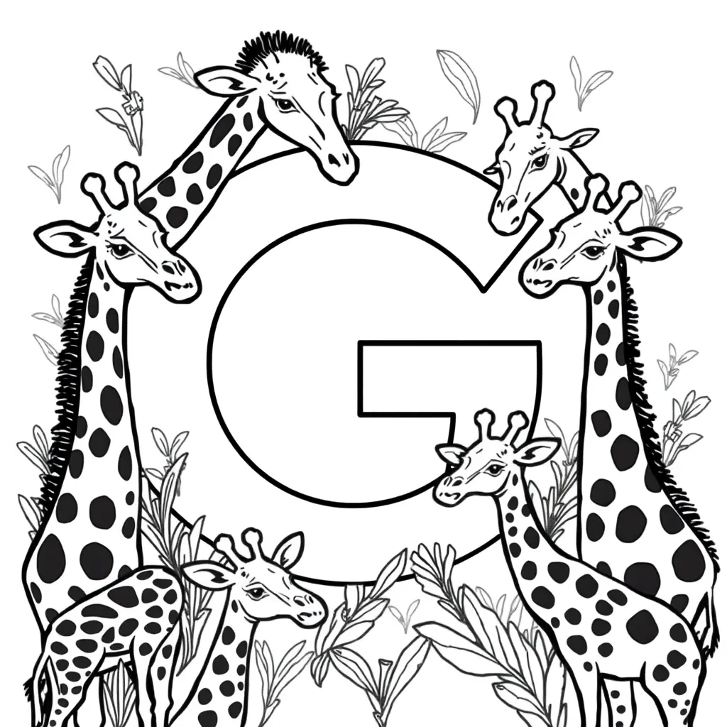 Letter G coloring page