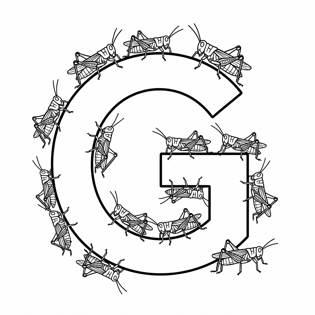 Letter G coloring page