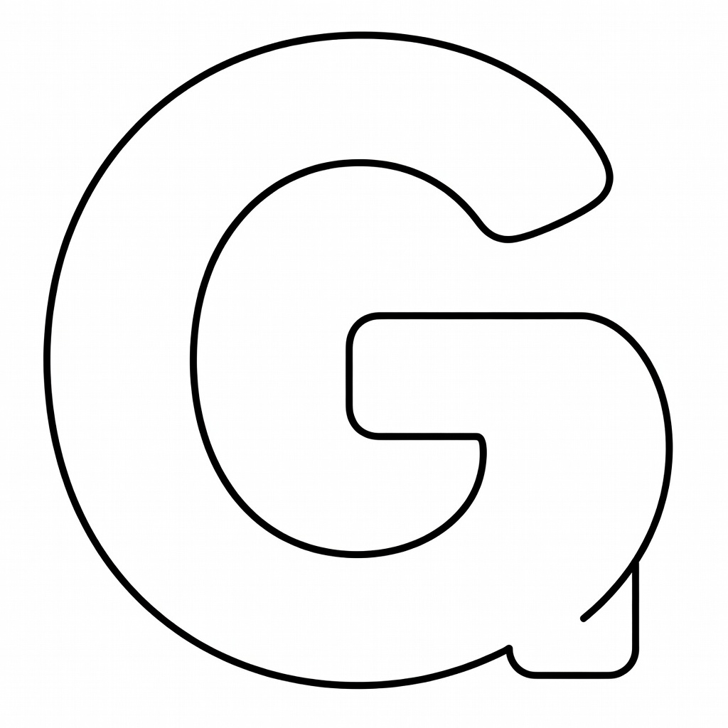 Letter G coloring page