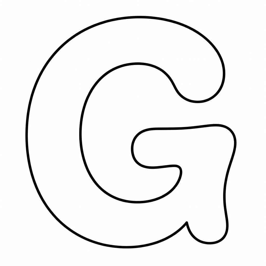 Letter G coloring page
