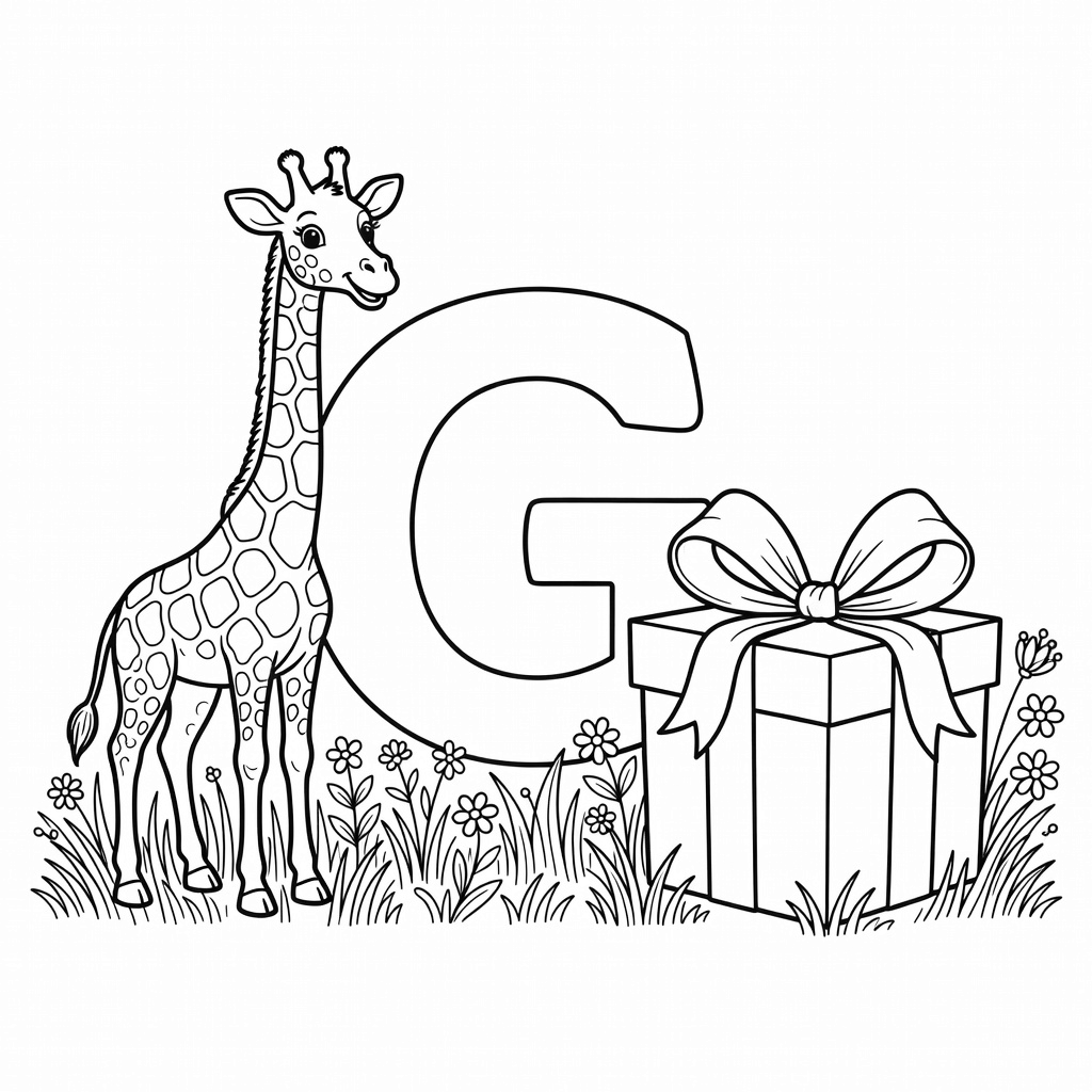 Letter G coloring page