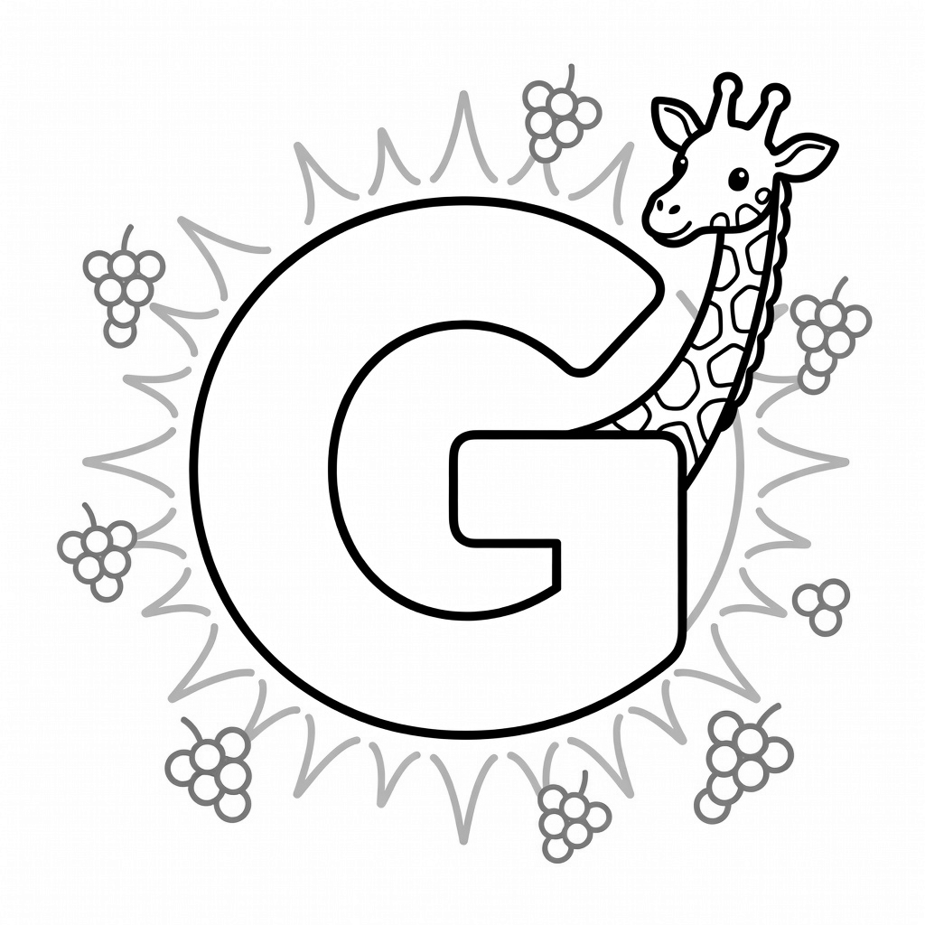 Letter G coloring page