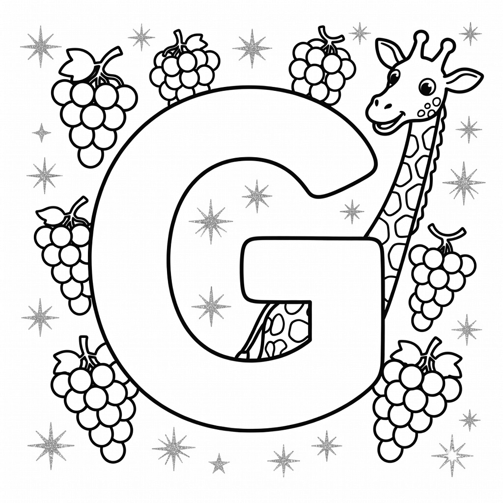 Letter G coloring page
