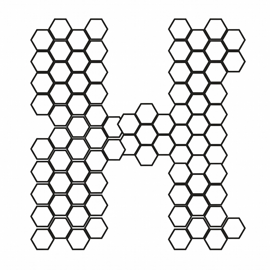 Letter H coloring page