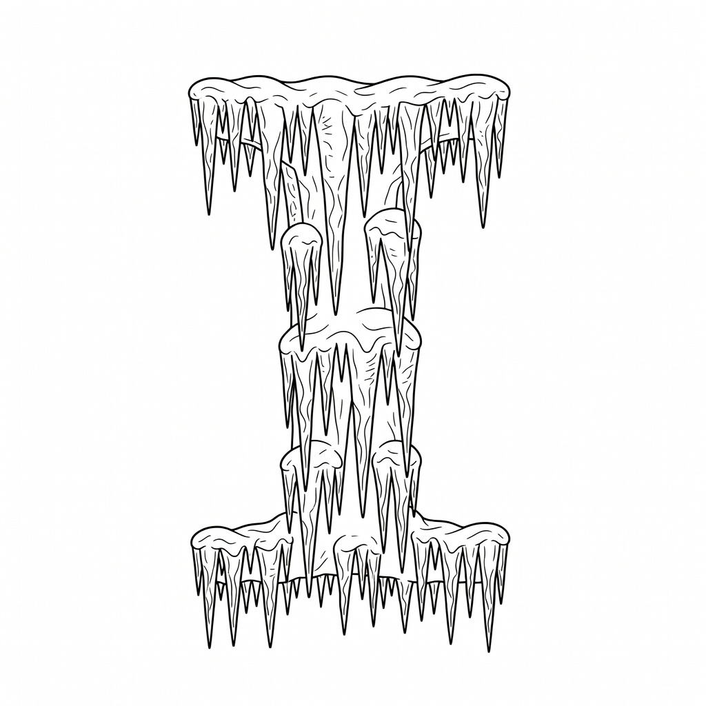 Letter I coloring page