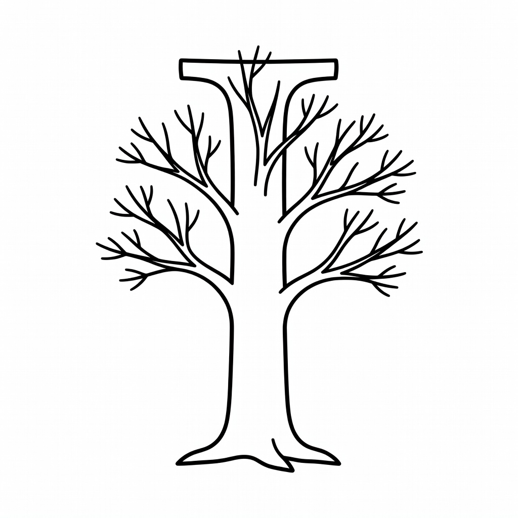 Letter I coloring page