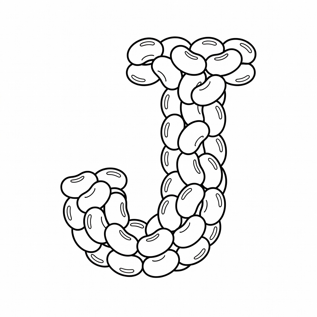 Letter J coloring page