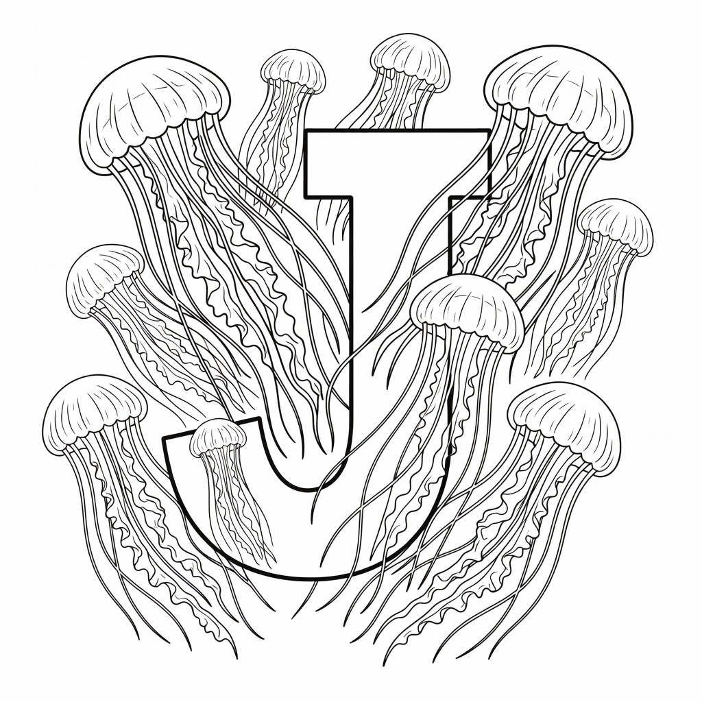 Letter J coloring page