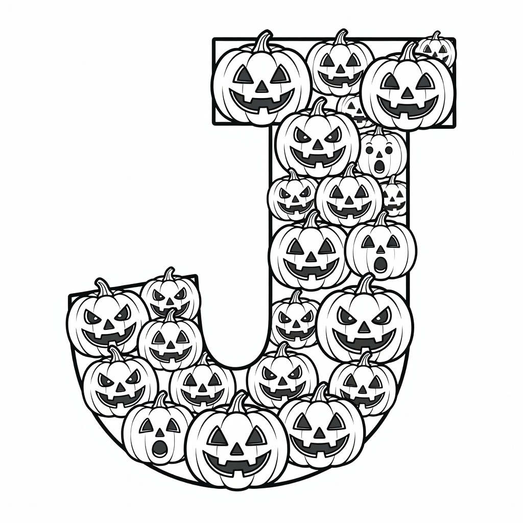 Letter J coloring page