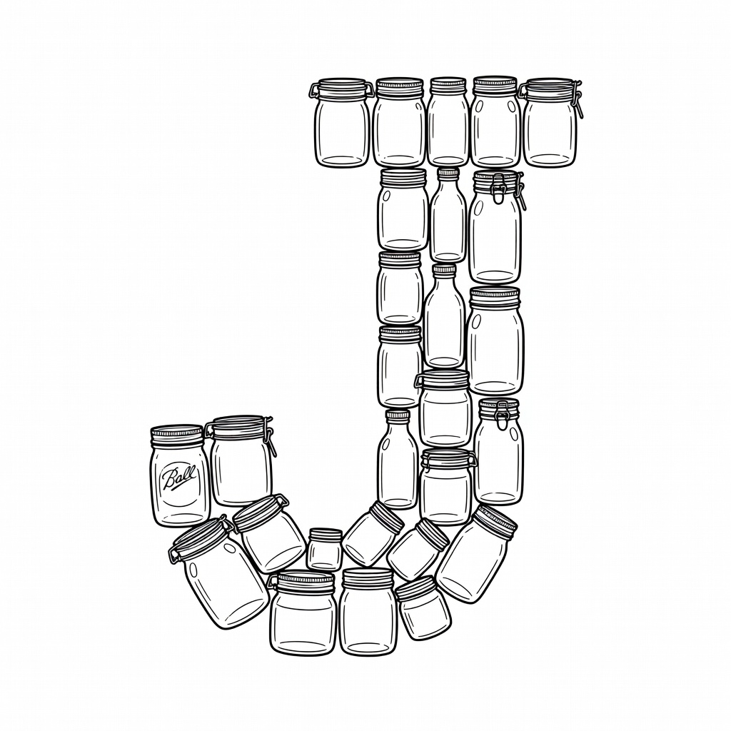 Letter J coloring page