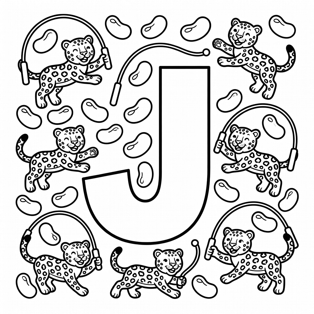 Letter J coloring page
