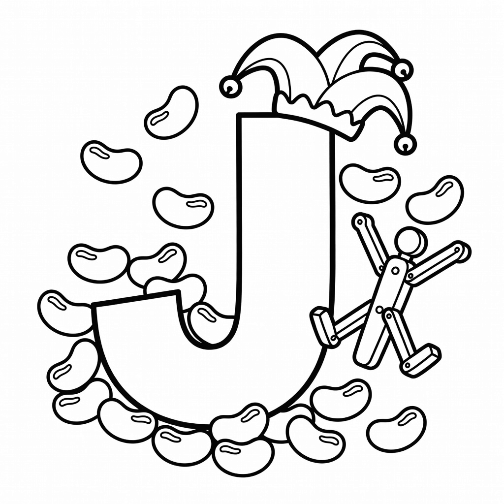 Letter J coloring page