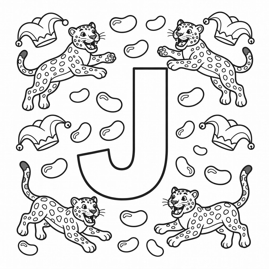 Letter J coloring page