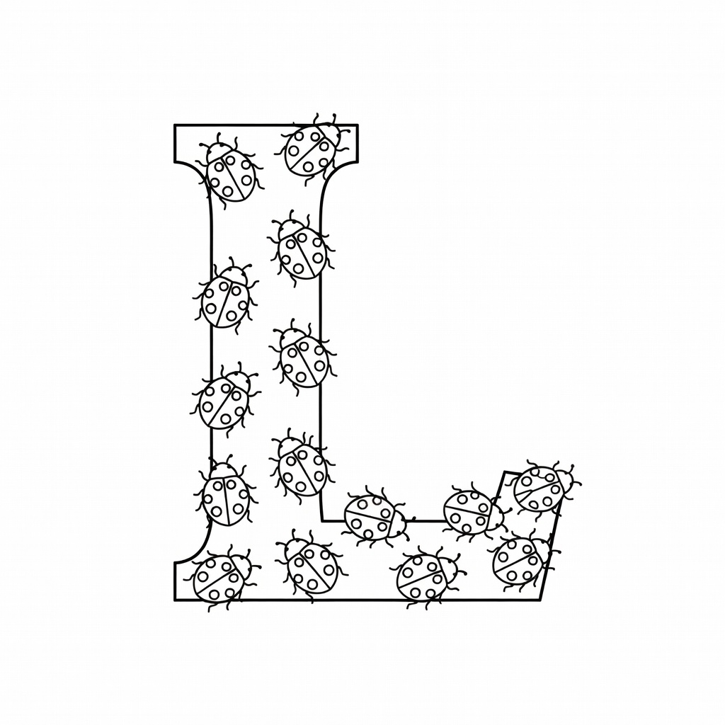 Letter L coloring page