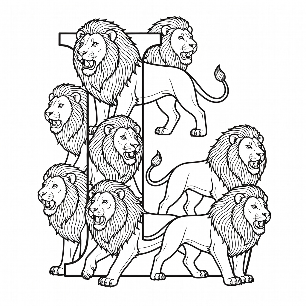 Letter L coloring page