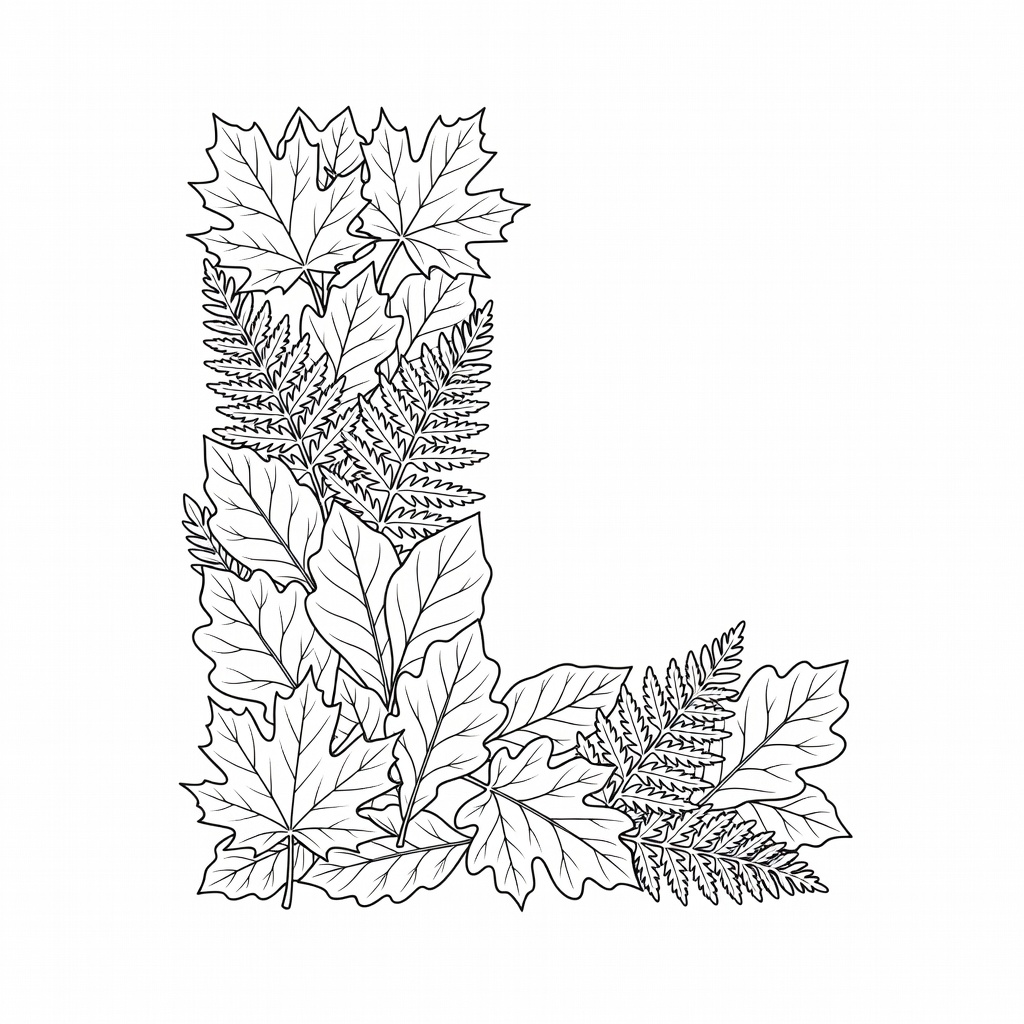 Letter L coloring page