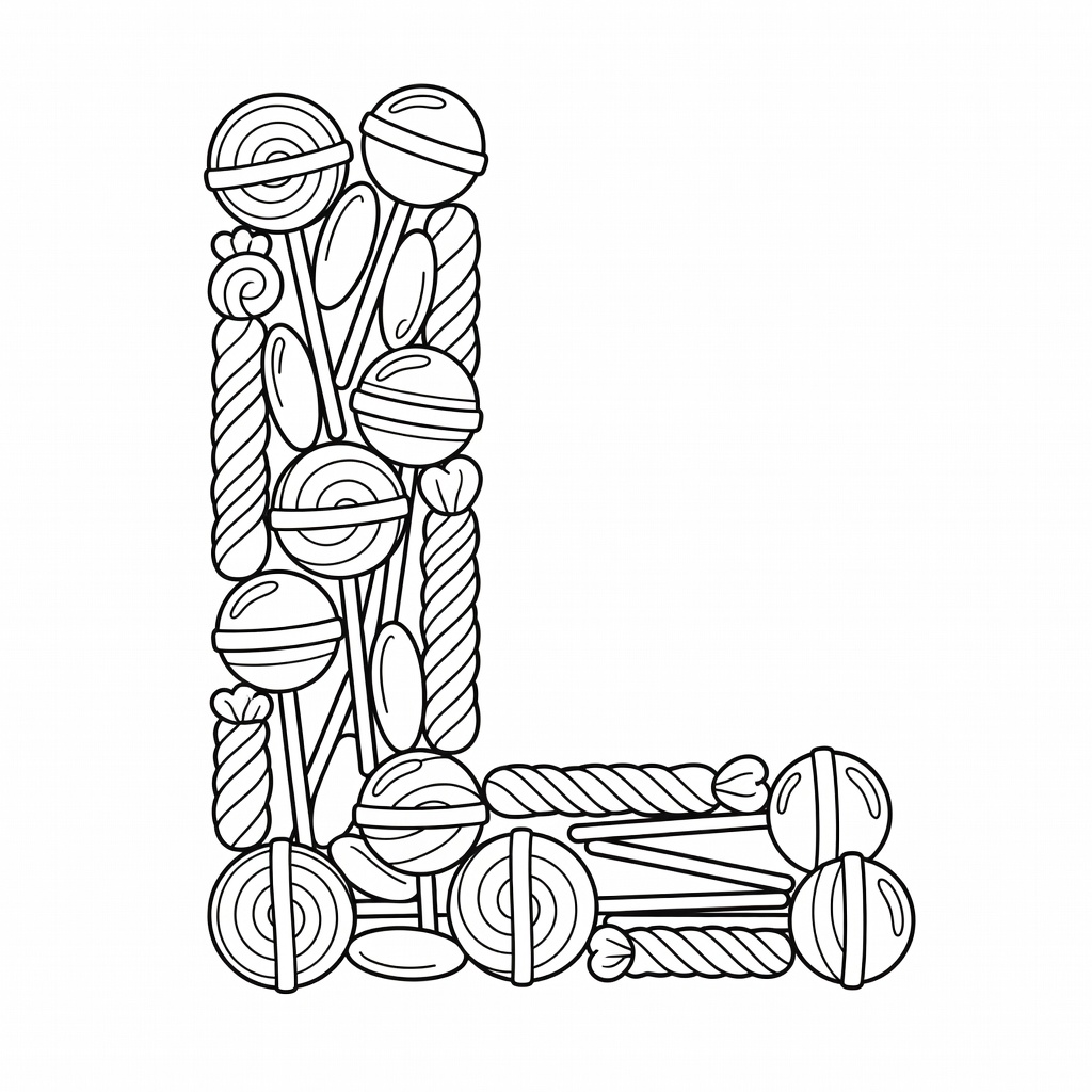 Letter L coloring page
