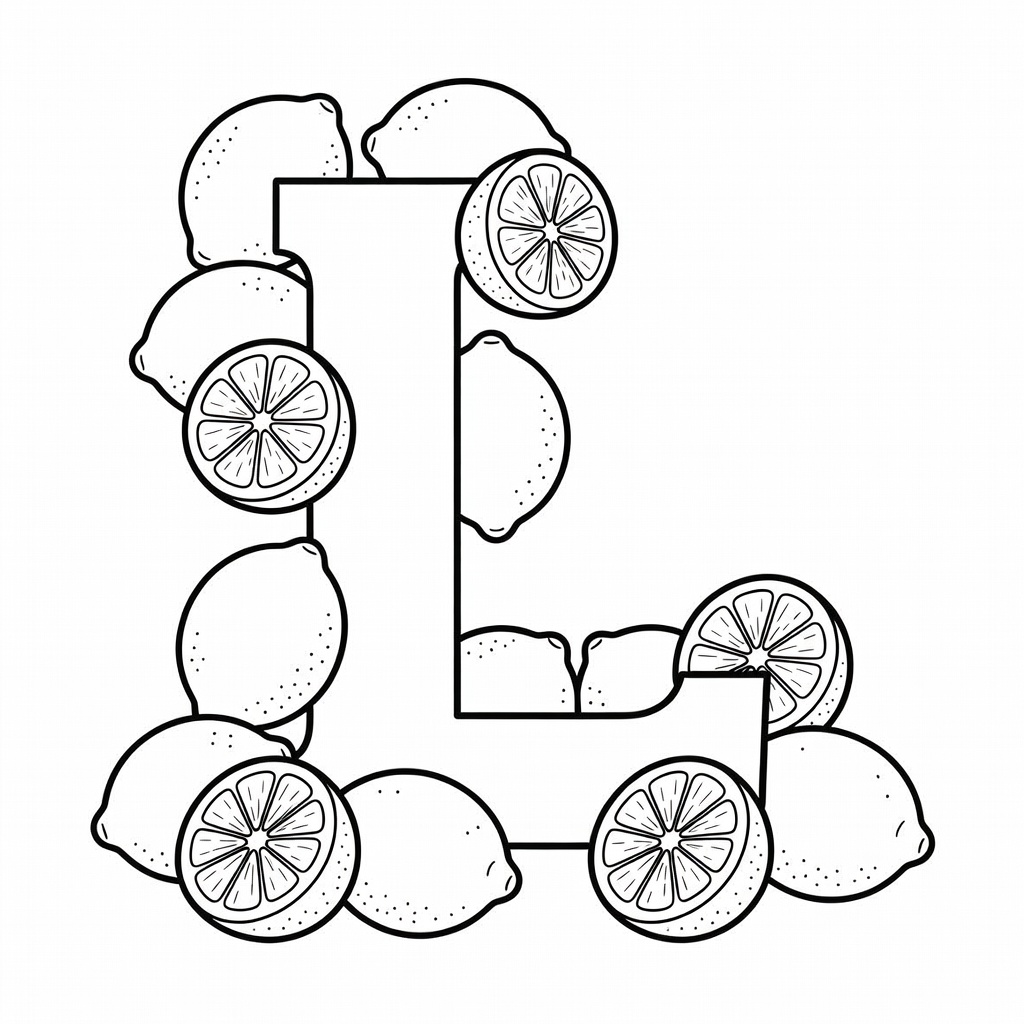 Letter L coloring page