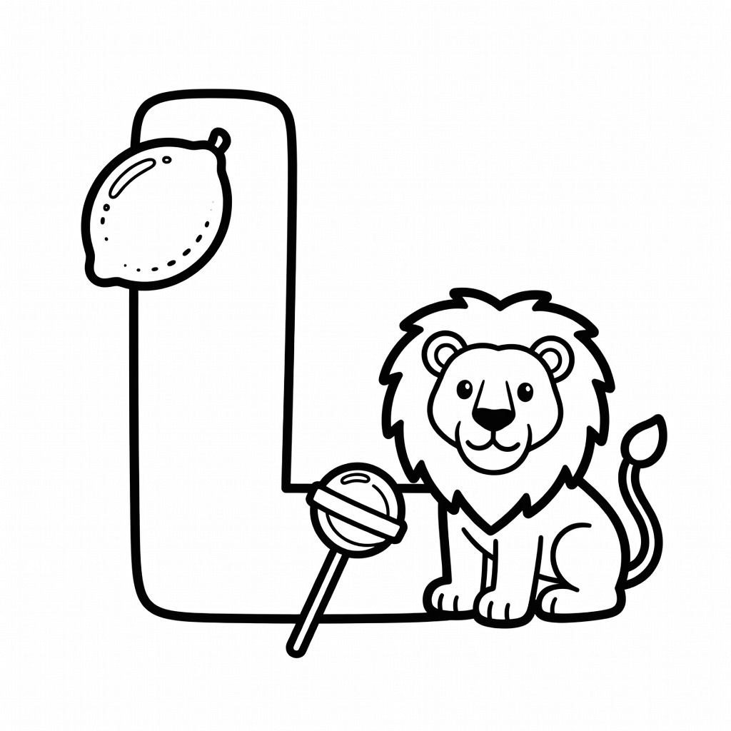Letter L coloring page