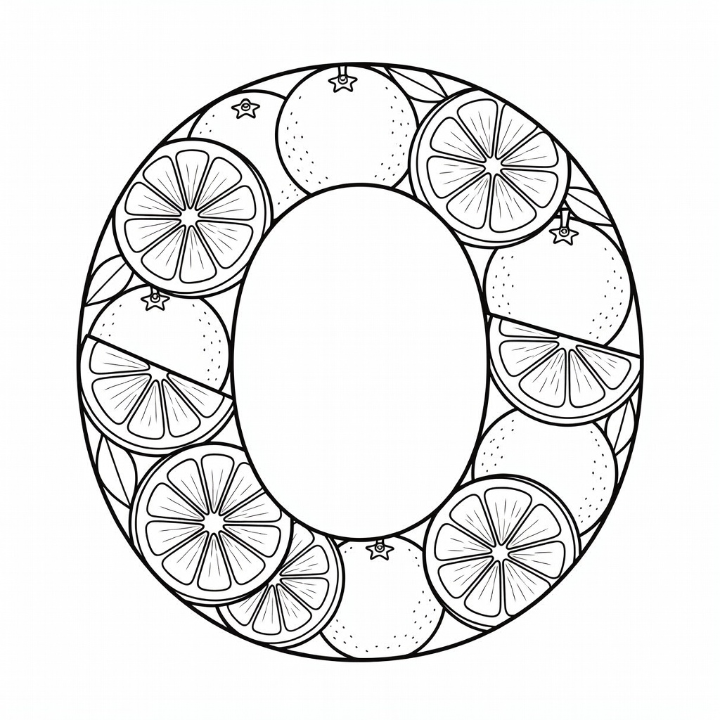 Letter O coloring page