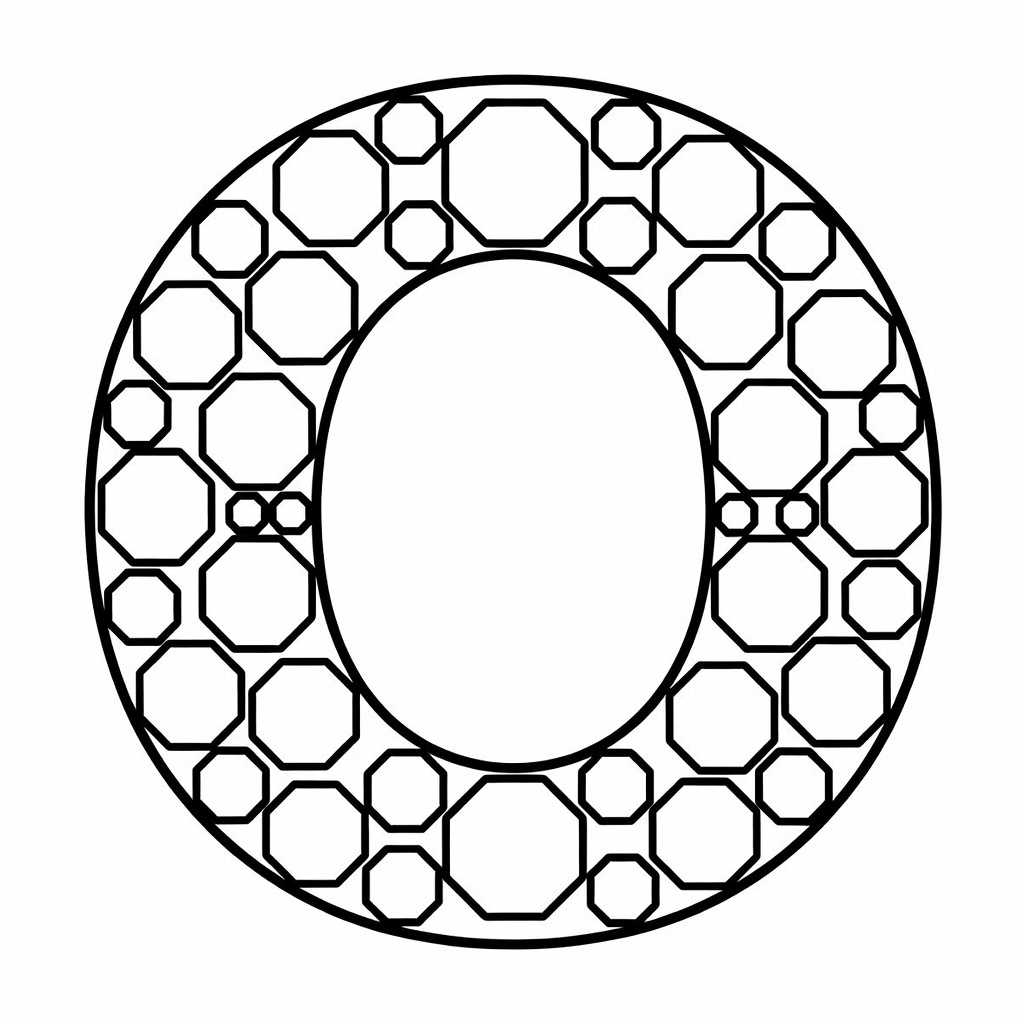 Letter O coloring page