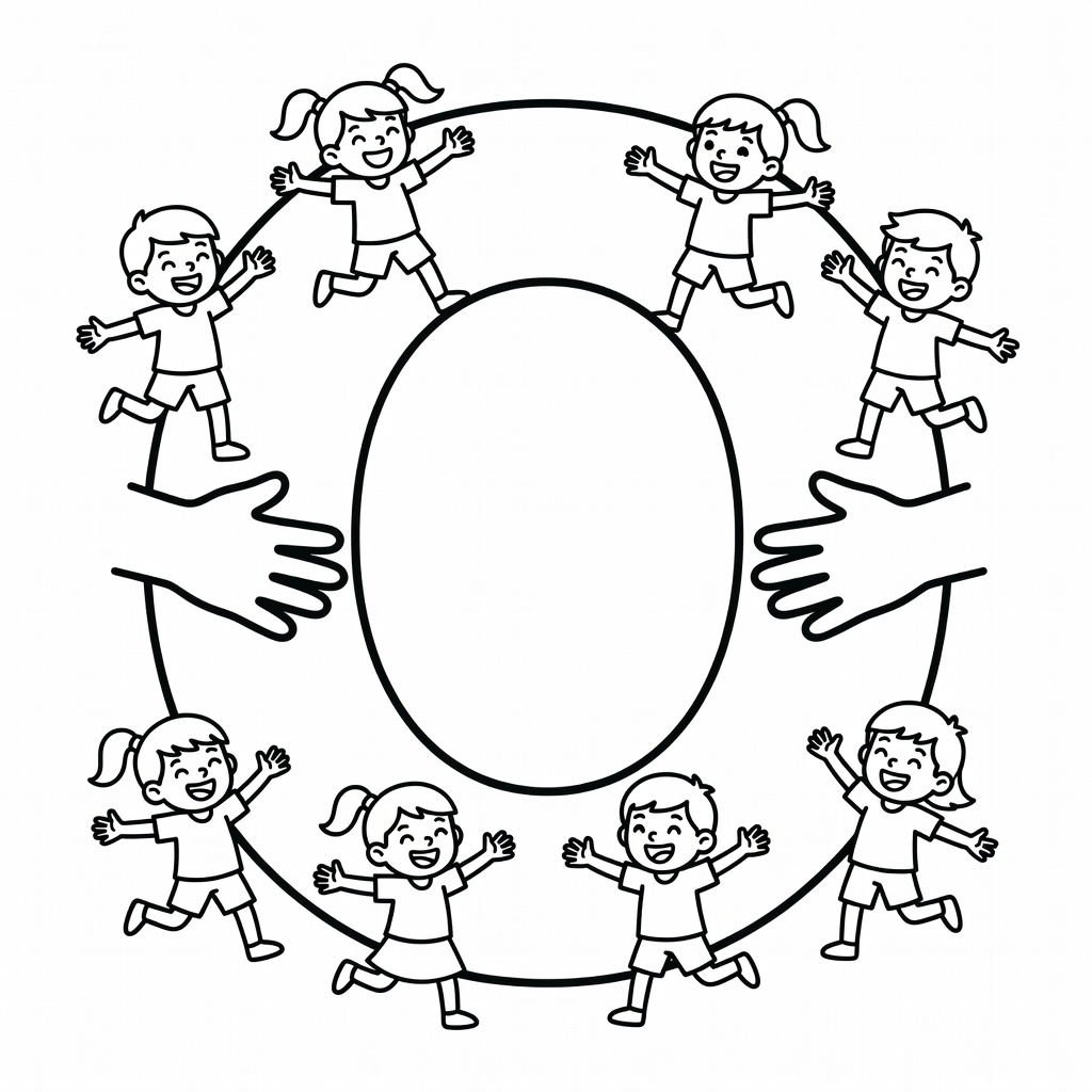 Letter O coloring page