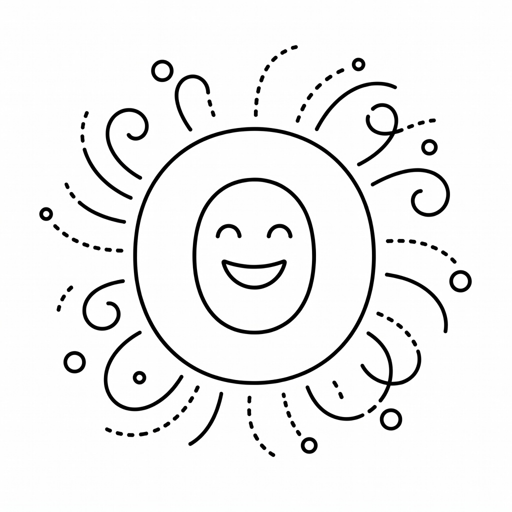 Letter O coloring page