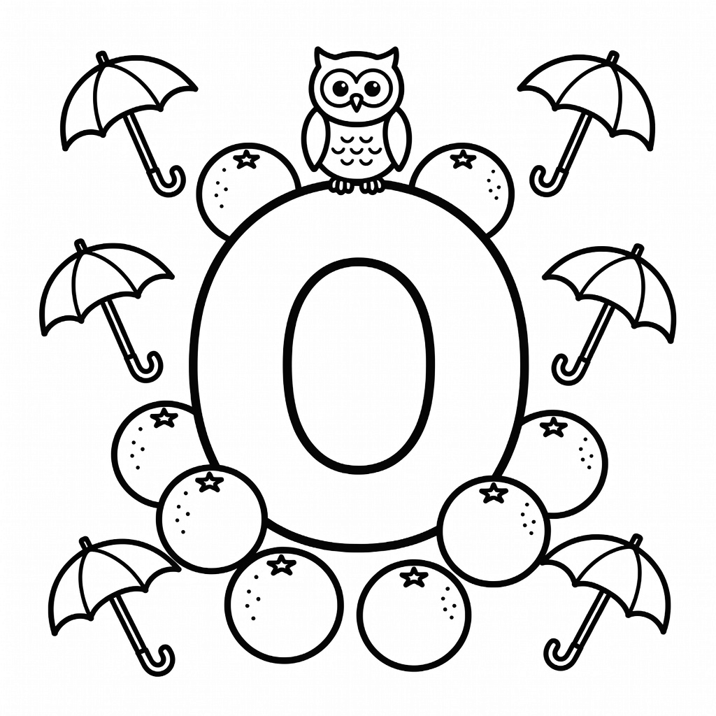 Letter O coloring page