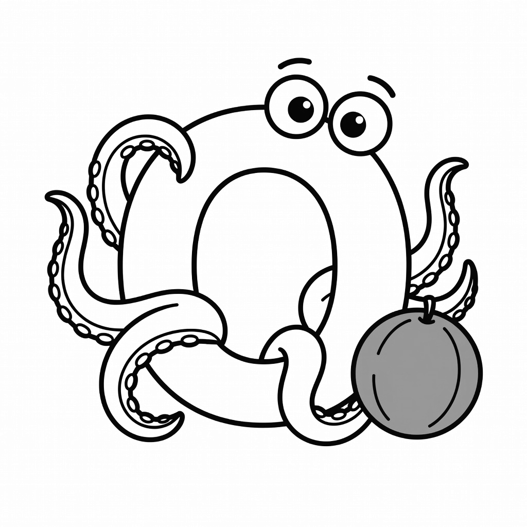 Letter O coloring page